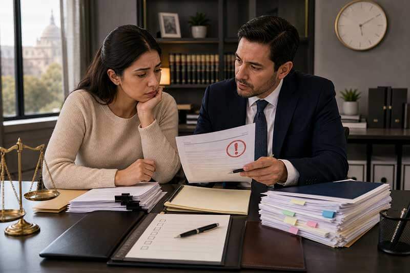attorney and client discussing a NOID