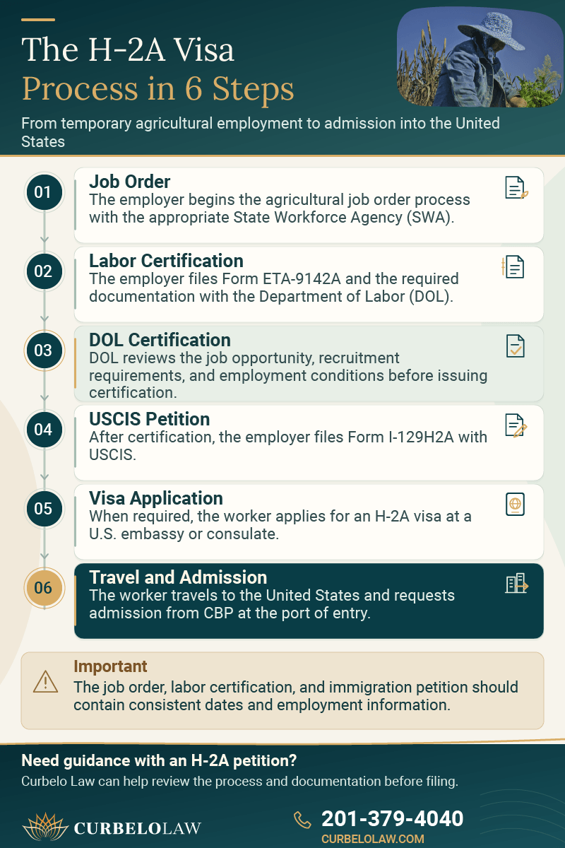 H-2A visa process for temporary agricultural workers in the United States
