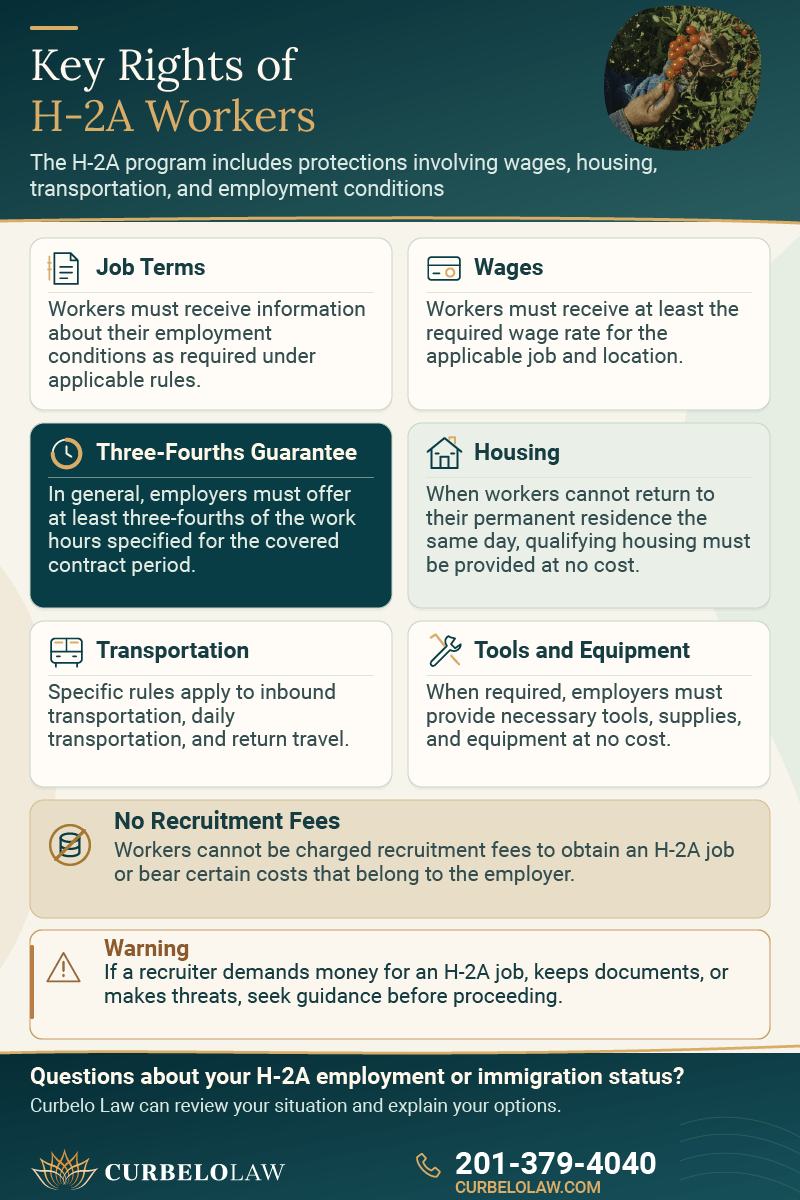Key rights of H-2A workers in the United States