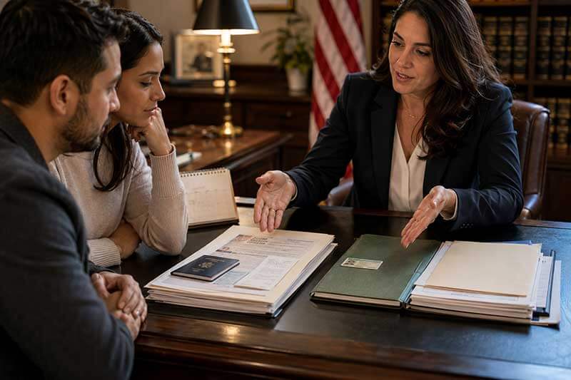 consultation with and immigration attorney about legal status and lawful presence