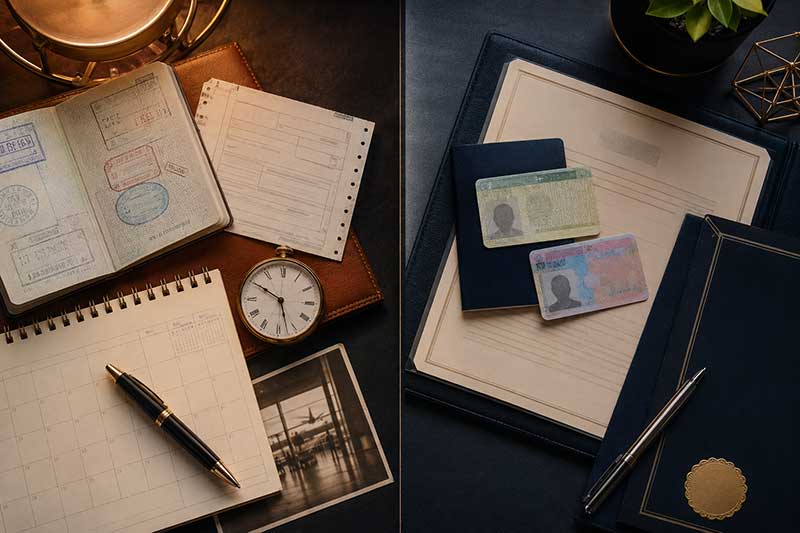 documentos migratorios sobre el estatus y la presencia legal