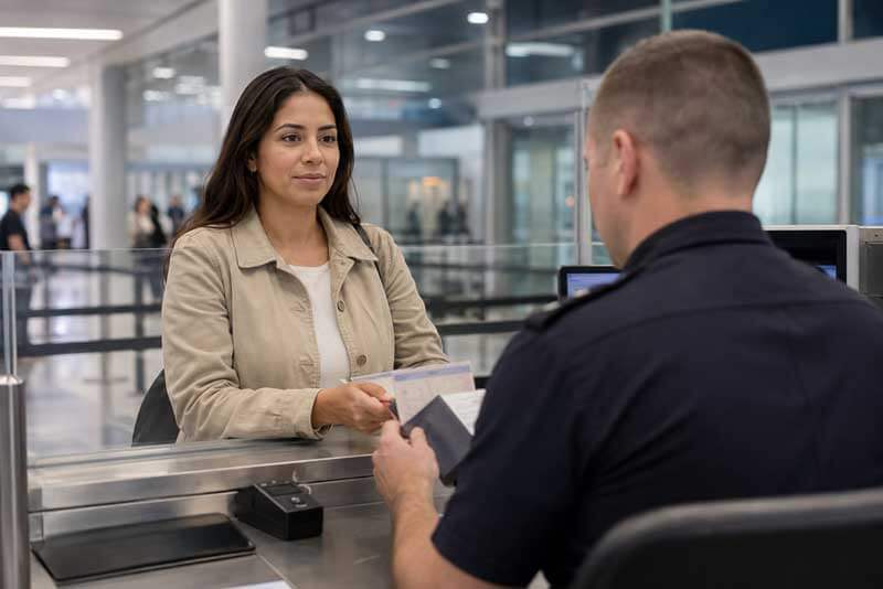 airport screening to travel with an active VAWA case