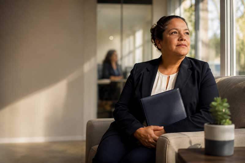 a la espera de la entrevista para obtener la residencia americana