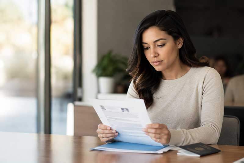 reviewing documents for a VAWA interview